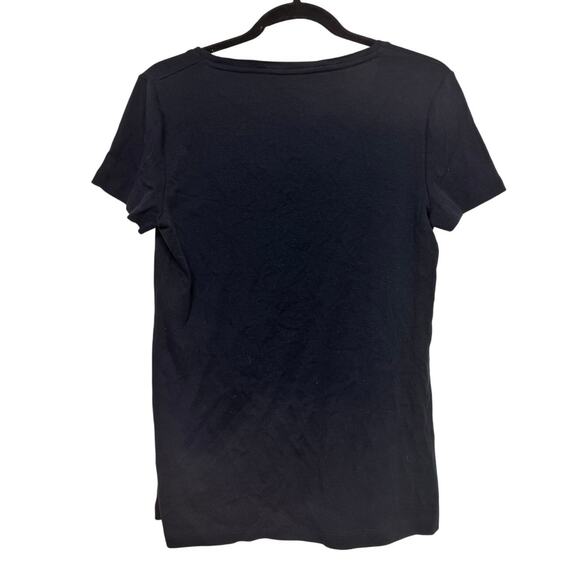 Jones New York Signature Navy Blue Cotton Tee Shirt Size L Casual Basic - Picture 4 of 4